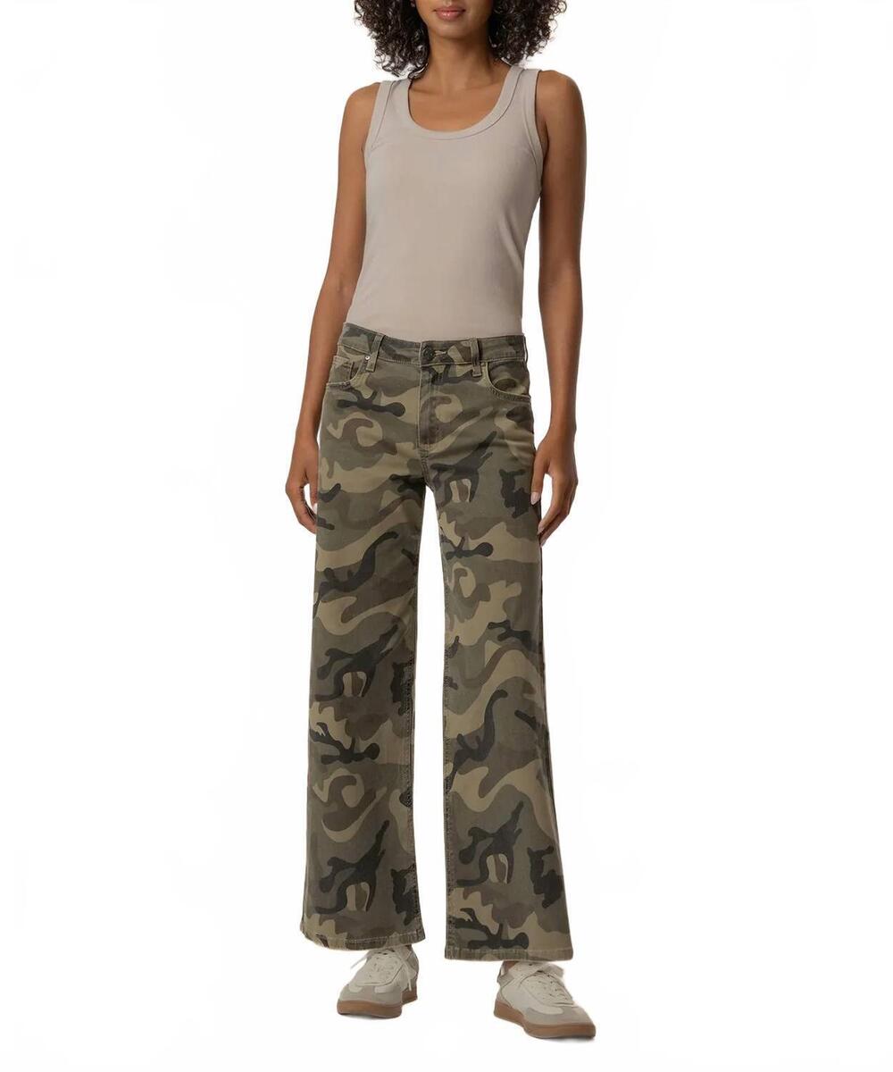 NEW KUT FROM THE KLOTH meg high rise wide leg jeans in olive